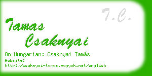 tamas csaknyai business card
